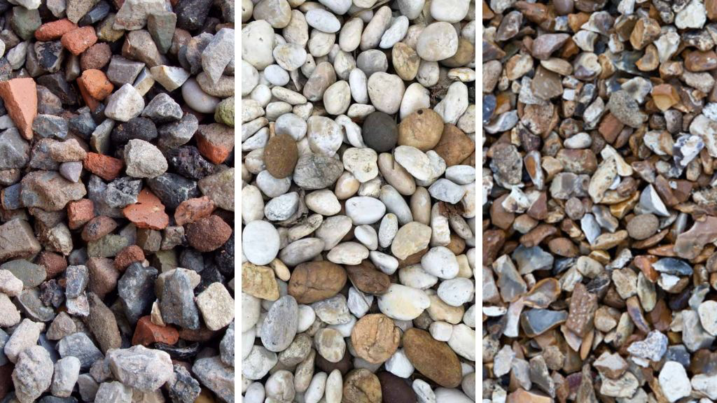 What are the various types of coarse aggregate?